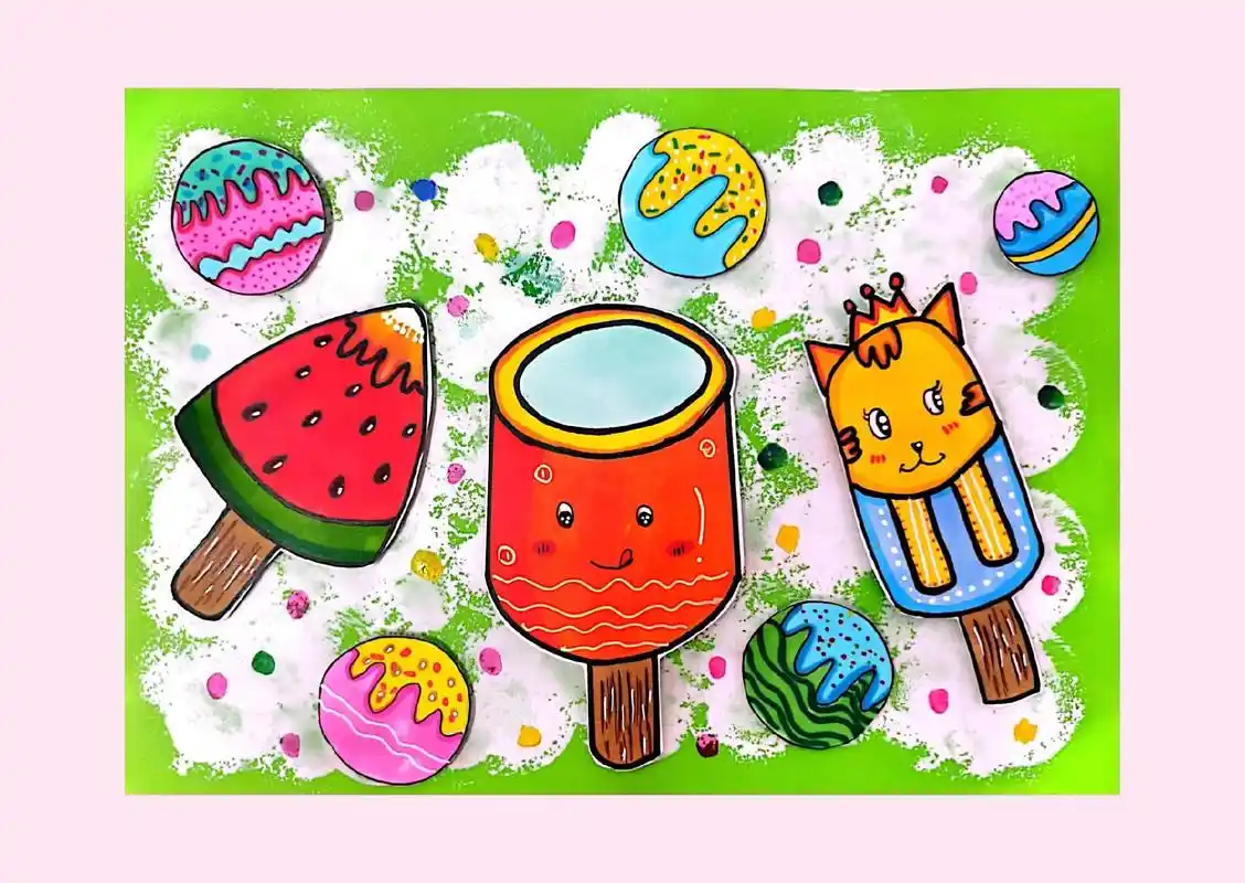 《冰镇雪糕》适合4-6岁的孩子～ 第一步:画出自己喜欢的雪糕 - 抖音
