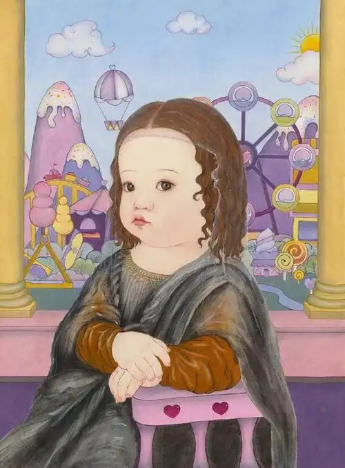 想去游乐园的蒙娜丽莎……90后女孩重塑名画萌翻众生