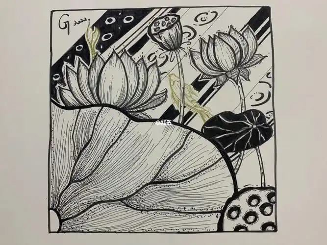 射手座的寻乐之旅手绘线条绘画