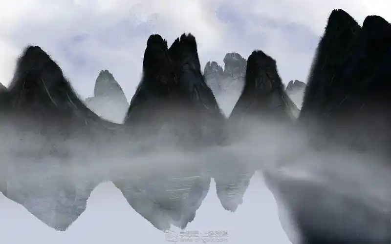 古风场景之山水的画法