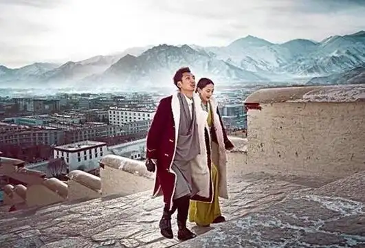 80后藏族新人结婚照走红(组图)