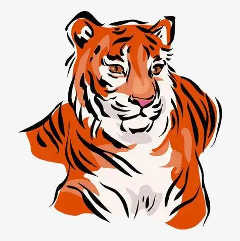 卡通动物头像剪纸图片