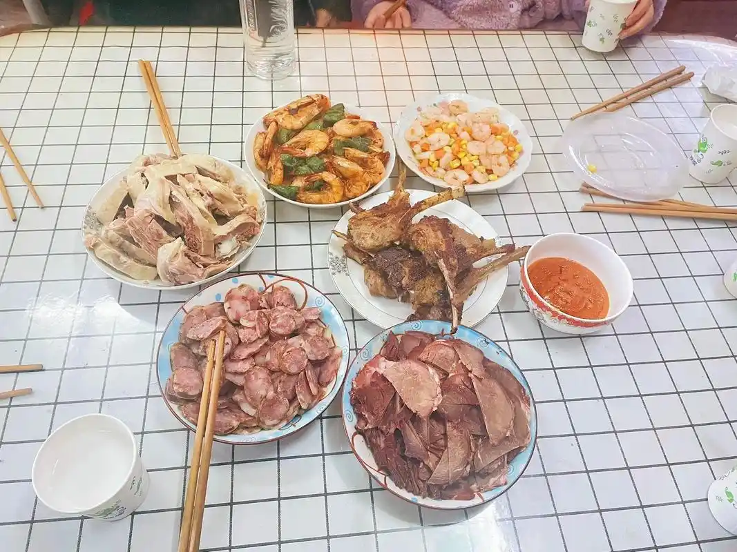 男朋友来拜年一起吃的丰盛午餐