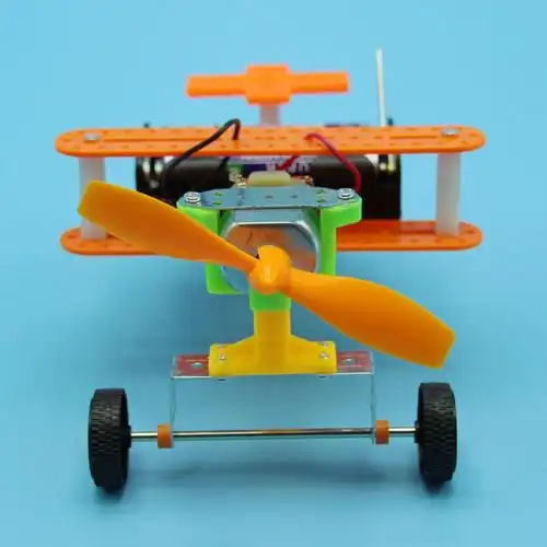 科技制作diy电动滑行飞机模型小学生科普手工搭建建筑