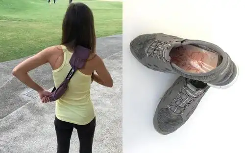 重要证件和现款可以放在贴身包或塞在鞋子(右图)里,以防被扒走.