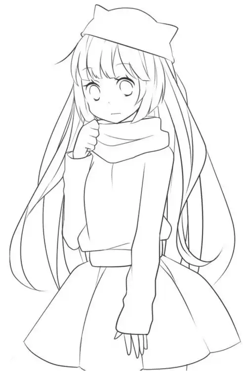 线条白描画-花瓣网|陪你做生活的设计师 | 卡通兔子线稿