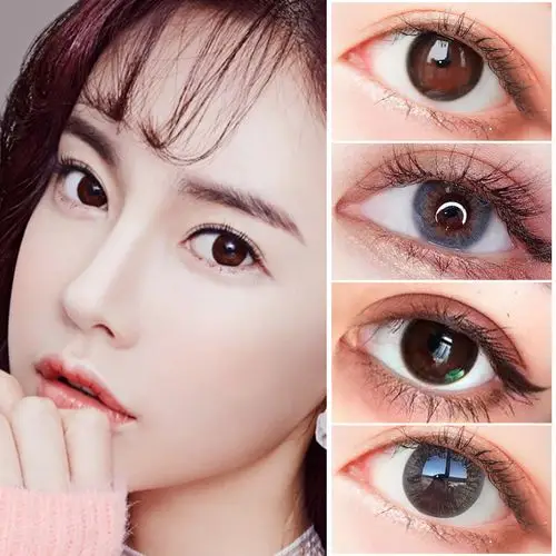 李圣经同款美瞳年抛女官网含水量高小直径13mm自然14.0半年抛gg