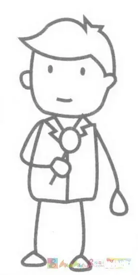 我是小小主持人简笔画