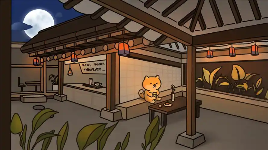 可爱卡通柴犬高清壁纸