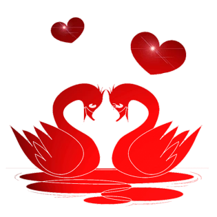 矢量红色天鹅素材