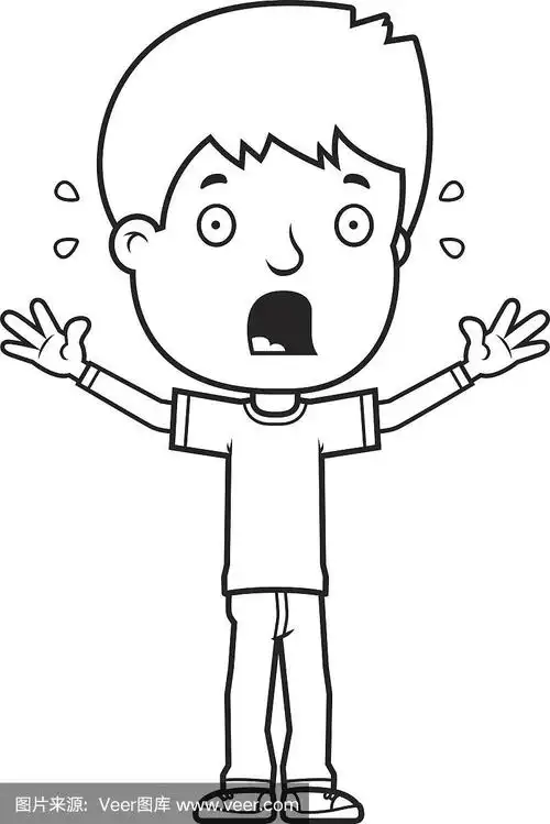 害怕十几岁的男孩