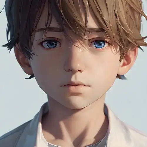 男生头像白色衬衫半身