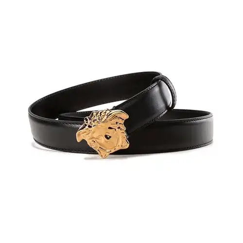 范思哲versace男士牛皮革lamedusa不可裁剪皮带腰带1001364dvtp1