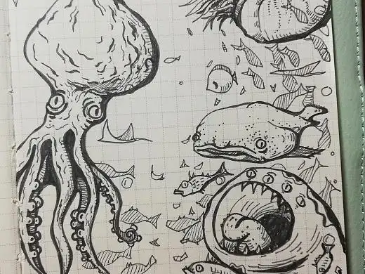 海洋居民插画-创作习作吧咯咯2年前海洋污染mg动画影视-motion