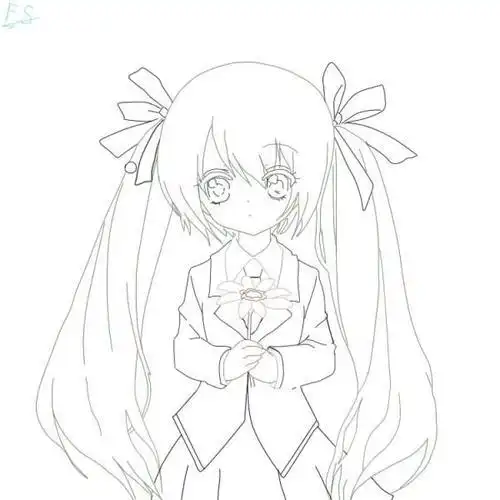 漫画人物少女简笔画