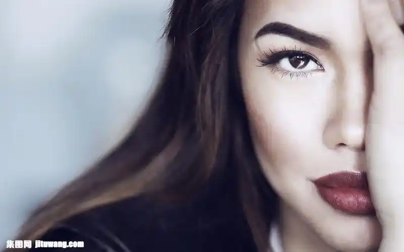 遮半边脸的美女壁纸