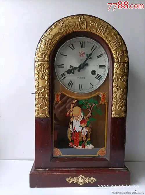 80年代南通产寿星佬老座钟_价格60元_第1张