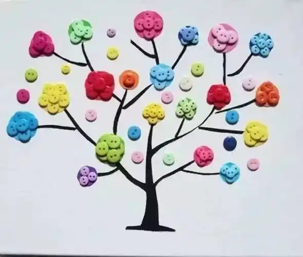 纽扣手工超惊喜用纽扣做出来的手工制作美翻天