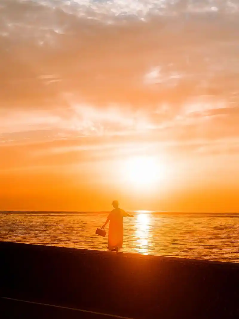 台州石塘落日下的橘子海:绝美日落晚霞宝藏地