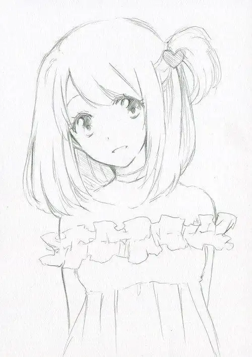 美少女素描简笔画