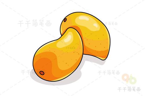 芒果简笔画步骤图解