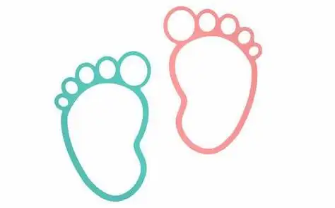 幼儿卡通脚印简笔画