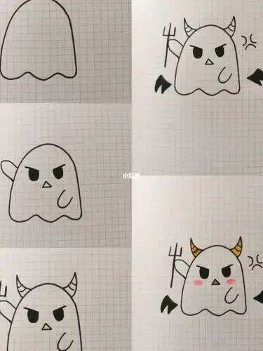 学就会简笔画情侣照高雄爱河不卡通小恶魔头像简笔画q版小恶魔简笔画
