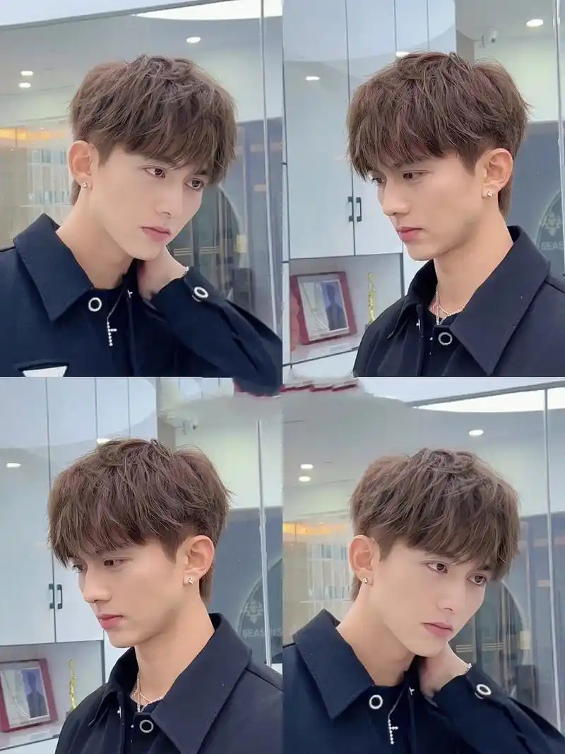 2023年发型流行的趋势9315自然摩根碎盖 男孩子一定要尝试发型