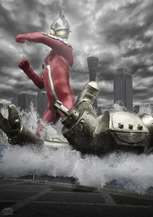 昭和奥特曼视觉渲染图:佐菲再现炎头队长名场景,赛文迎战金古桥