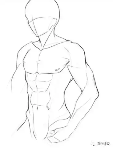 男生的腹肌到底要怎么画呢我直接给你个好家伙