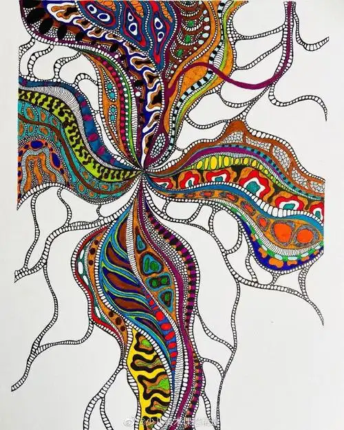 创意美术##线描画##创意儿童画