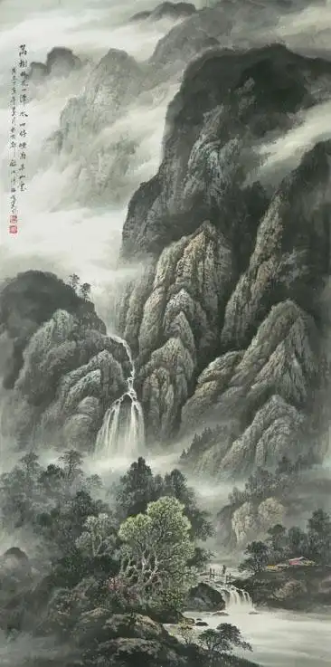 【转载】吴成建彩墨山水作品欣赏 (一)