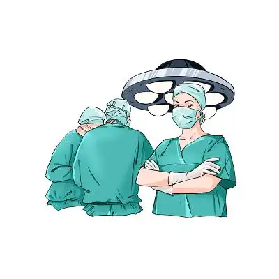 卡通手绘医生手术医疗人物素材