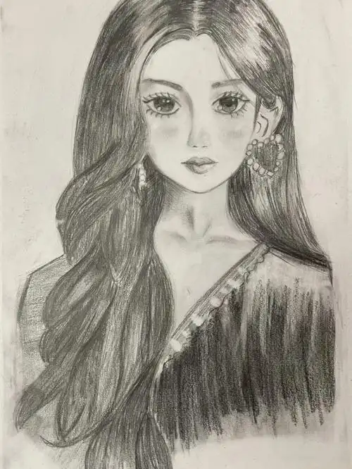 11岁女孩画的有进步空间