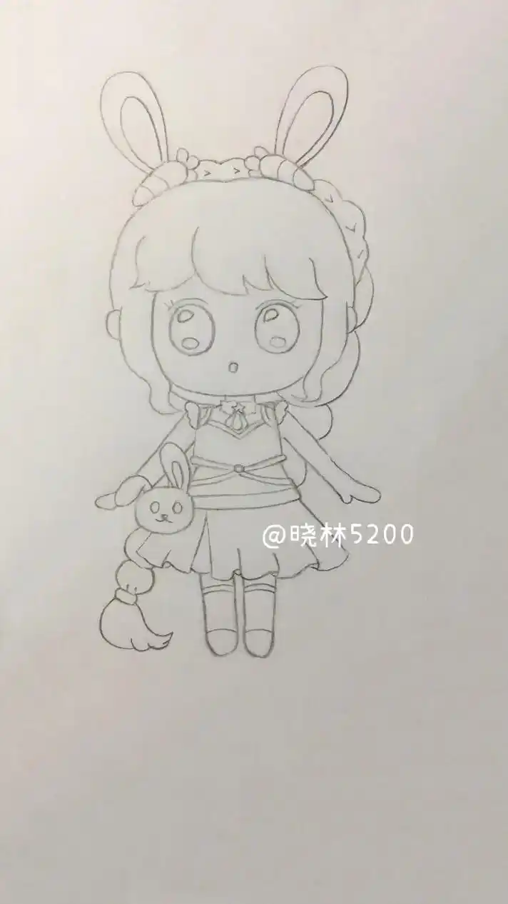 小舞简笔画线稿,可以打印出来涂色哦.