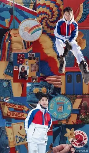 刘昊然潮流拼贴手机壁纸