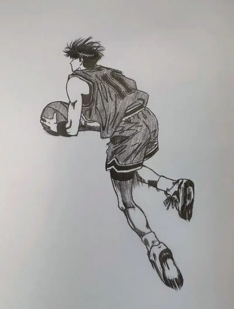 铅笔画 灌篮高手合集.把之前画过的灌篮高手放在一起,配上op - 抖音