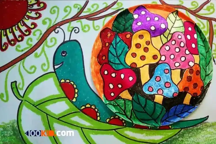 创意美术画教程小蜗牛的房子