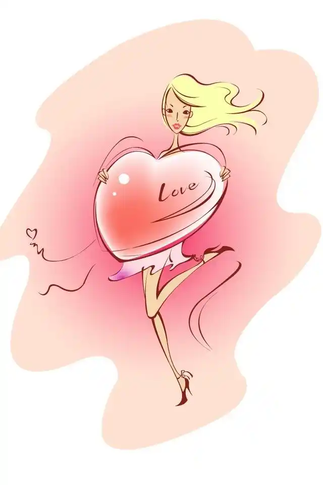 漂亮的卡通爱情高清手机壁纸