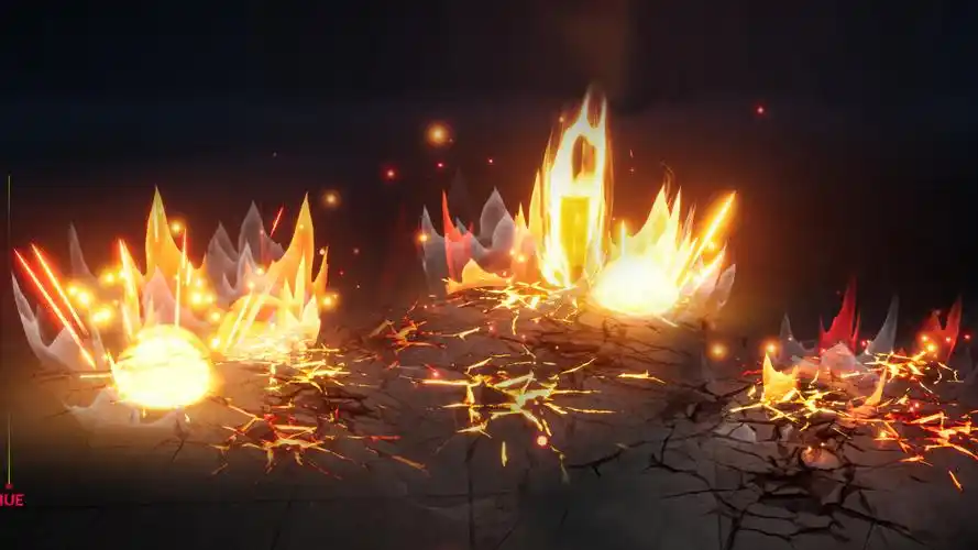 火焰 炸裂 法阵 尼瓜 特效 虚幻4 ue4 niagara effects04