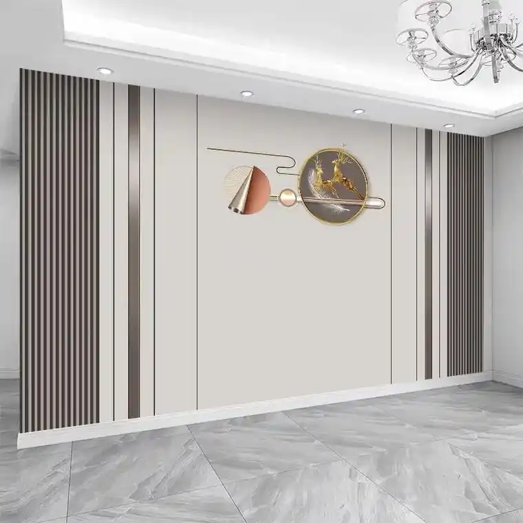 电视背景墙壁纸墙布装饰客厅现代简约轻奢风