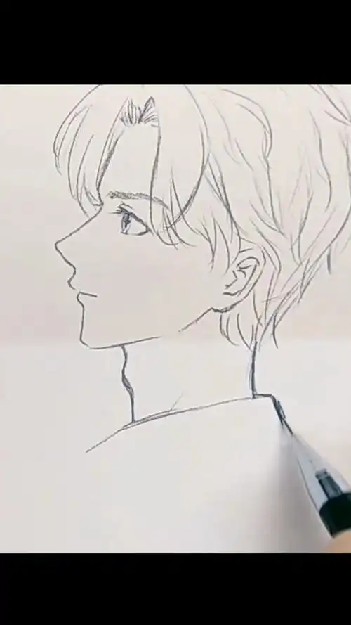 教你画个动漫帅哥侧脸,这只手大家喜欢吗?_哔哩哔哩_bilibili