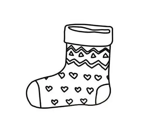 儿童袜子简笔画的画法图片大全彩色