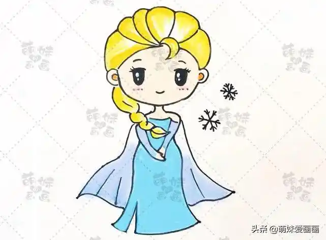 公主画怎么画1一9岁儿童简笔画