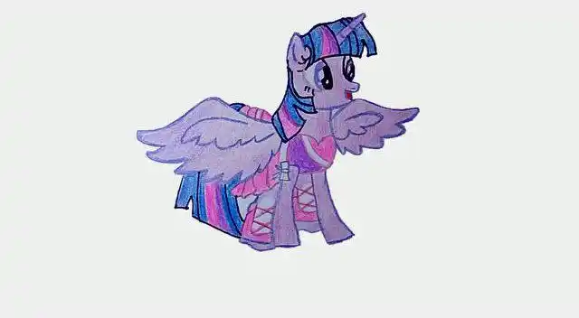 简笔画:小马宝莉——紫悦公主