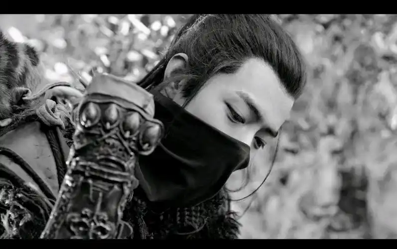 一个黑衣蒙面的男子忽然飞身而出,寒光一闪,对面人头已落地,他的动作