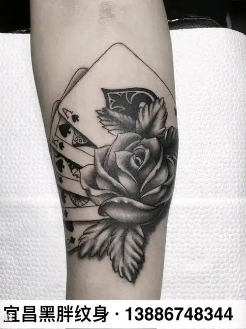 扑克牌_纹身图案手稿图片_曾宪林的纹身作品集