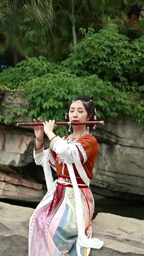 倾国倾城民族乐器笛子古风
