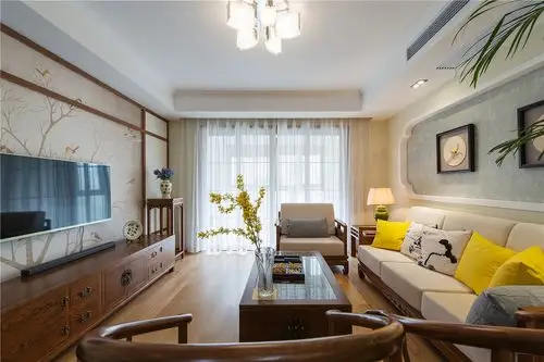 日式客厅装修效果图案例_2021装修效果图-齐家网装修图片频道