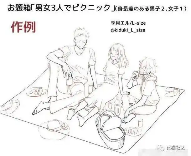 【绘画素材】多人互动动态绘画参考模版!